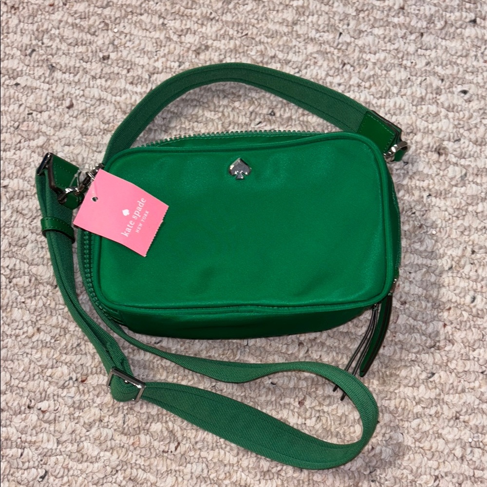 Kate Spade Green Crossbody Bag with Adjustable Strap